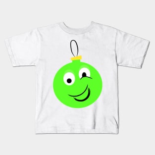 Green smiley Kids T-Shirt